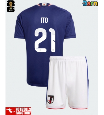 Japan Hiroki Ito #21 Hemmatröja Barn VM 2026 Kortärmad (+ Korta byxor)